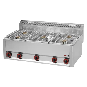 Gasherd 5x Brenner ohne Unterbauten | REDFOX - SP 90/5 GLS