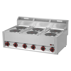 Herd elektrisch 6x Kochfeld ohne Unterbauten 400 V | REDFOX - SP 90 ELS