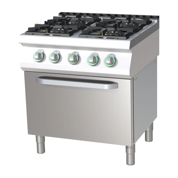 Gasherd mit elektrischem Heißluft-Backofen | RM - SPT 780/11 GE