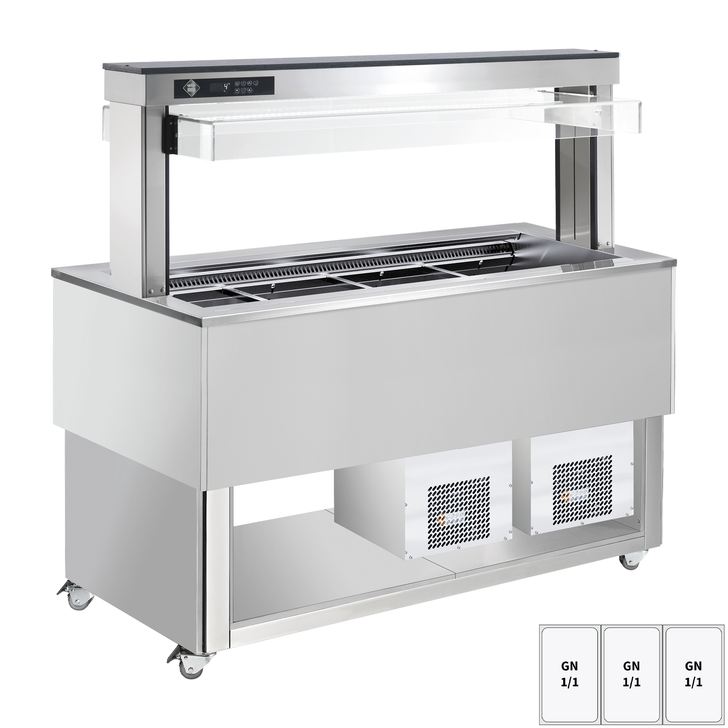 Tablettwagen TR-BLUE-3R blau für Restaurant und Gastronomie - InGastro Equipment