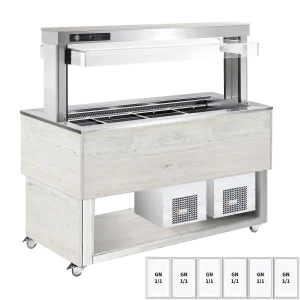 Tablettwagen TR-BLUE-6H blau für Restaurant und Gastronomie - InGastro Equipment