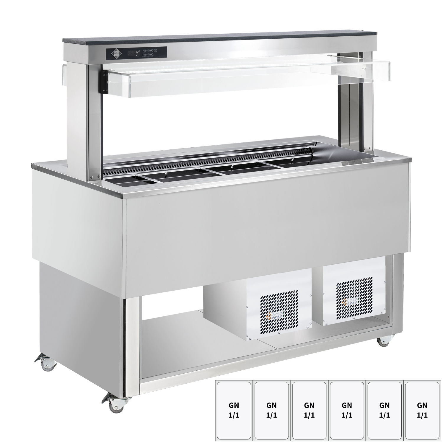 Tablettwagen TR-BLUE-6R blau für Restaurant und Gastronomie - InGastro Equipment