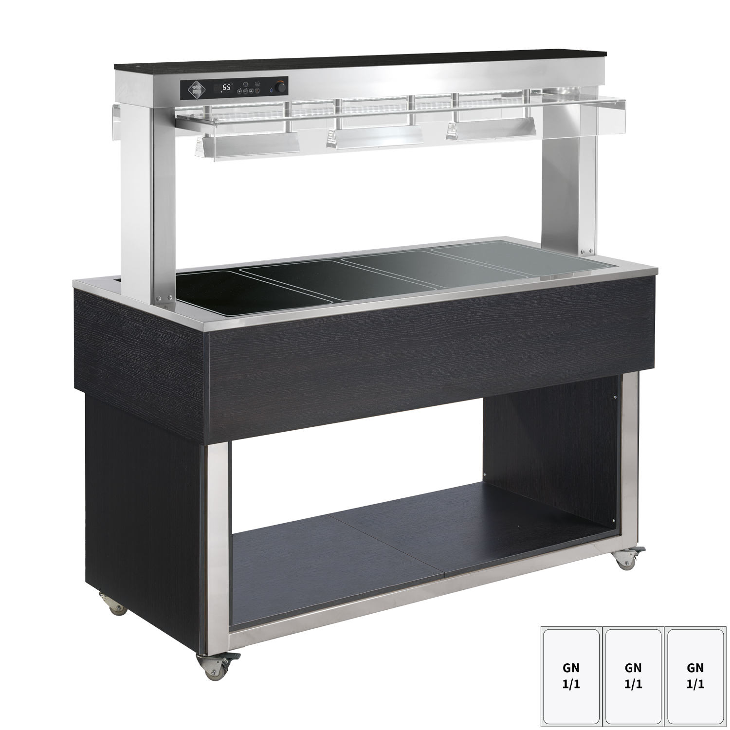 Tablettwagen TR-BROWN-3W braun für Restaurant und Gastronomie - InGastro Equipment