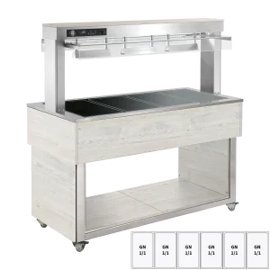 Tablettwagen TR-BROWN-6H braun für Restaurant und Gastronomie - InGastro Equipment