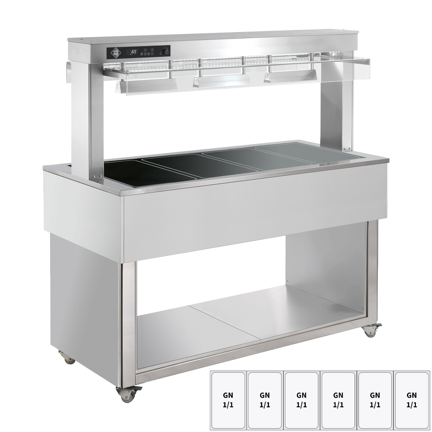 Tablettwagen TR-BROWN-6R braun für Restaurant und Gastronomie - InGastro Equipment