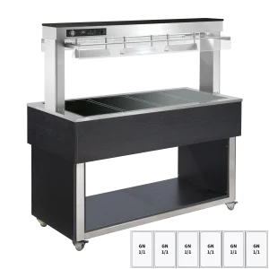 Tablettwagen TR-BROWN-6W braun für Restaurant und Gastronomie - InGastro Equipment