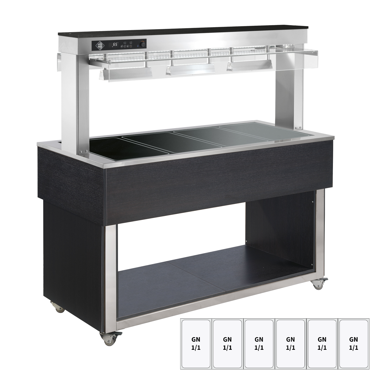 Tablettwagen TR-BROWN-6W braun für Restaurant und Gastronomie - InGastro Equipment