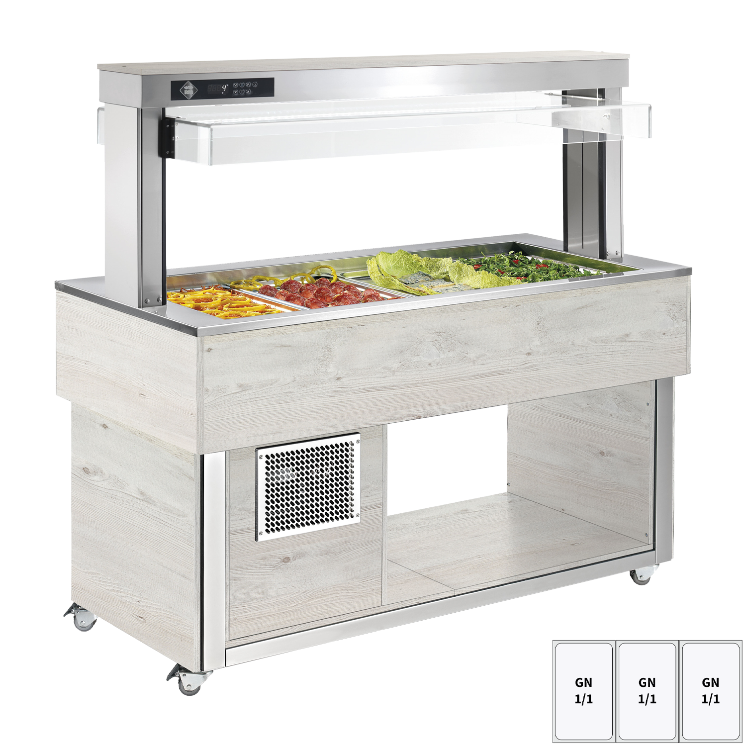 Tablettwagen TR-GREEN-3H grün für Restaurant und Gastronomie - InGastro Equipment