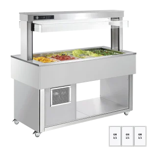 Tablettwagen TR-GREEN-3R grün für Restaurant und Gastronomie - InGastro Equipment