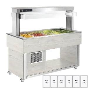 Tablettwagen TR-GREEN-6H grün für Restaurant und Gastronomie - InGastro Equipment