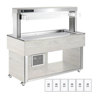 Tablettwagen TR-LIME-6H lime grün für Restaurant und Gastronomie - InGastro Equipment