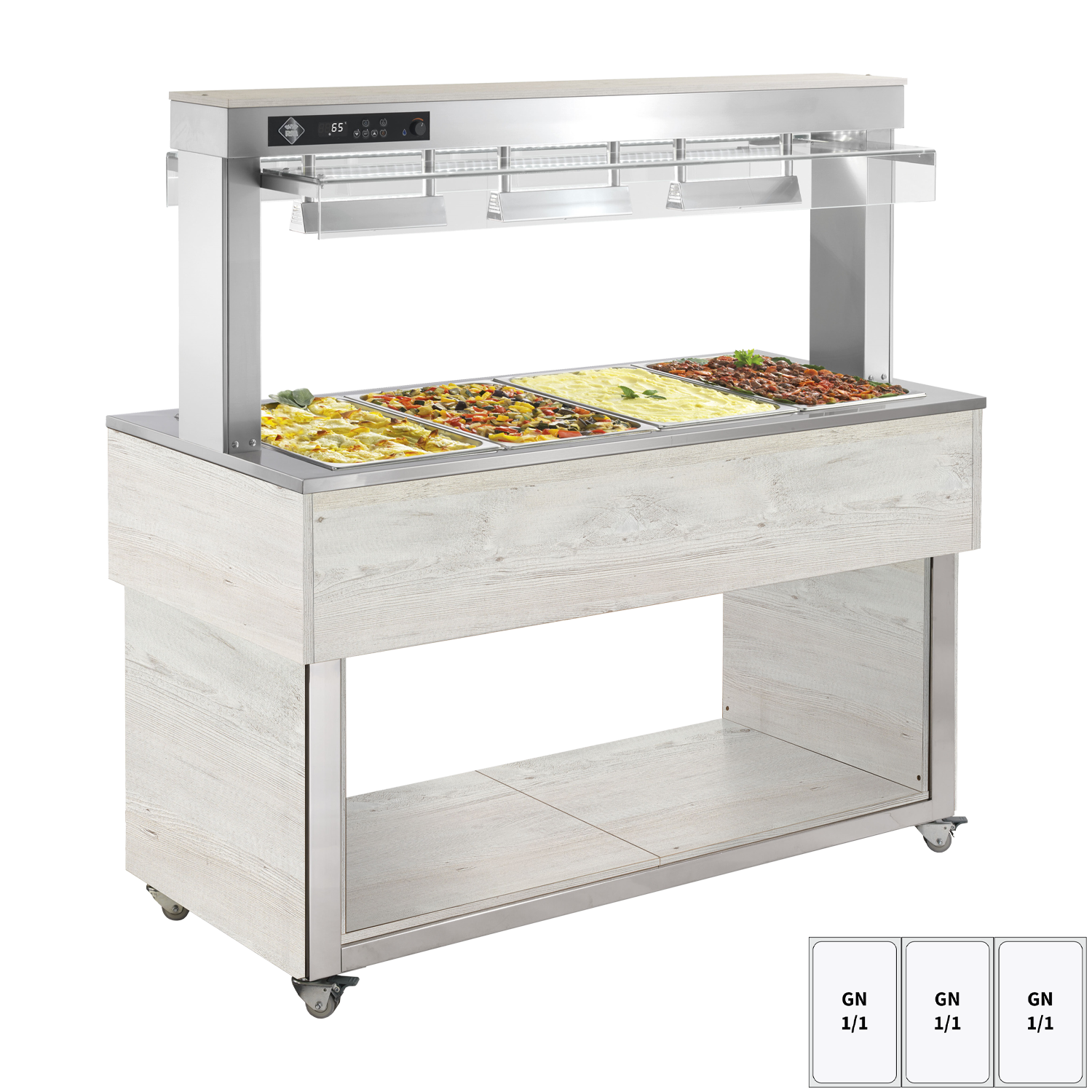 Tablettwagen TR-RED-3H rot für Restaurant und Gastronomie - InGastro Equipment