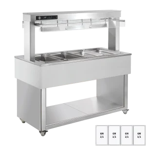 Tablettwagen TR-RED-4R rot für Restaurant und Gastronomie - InGastro Equipment