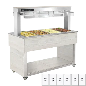 Tablettwagen TR-RED-6H rot für Restaurant und Gastronomie - InGastro Equipment