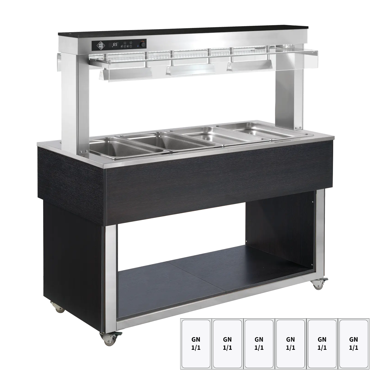 Tablettwagen TR-RED-6I rot für Restaurant und Gastronomie - InGastro Equipment
