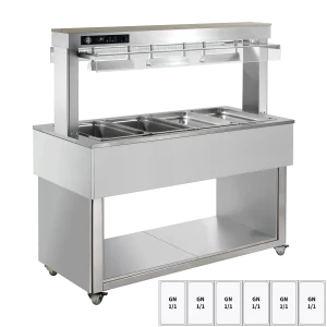 Tablettwagen TR-RED-6R rot für Restaurant und Gastronomie - InGastro Equipment