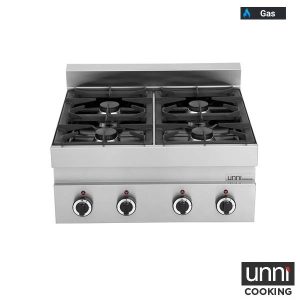 Gastro Gaskochfeld G65C4B 4-flammig für Gewerbeküche - InGastro Equipment