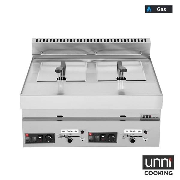 Gastro Gas-Fritteuse G65DF20B für Gewerbeküche - InGastro Equipment