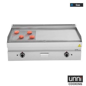 Gas-Grillplatte G65GP30B-G glatt für Gastro-Kochblock - InGastro Equipment