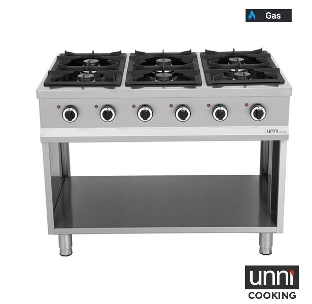 Gastro Kochblock 6-flammig OCK-6 für Gewerbeküche - InGastro Equipment