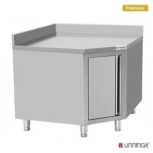 Edelstahl Ecktisch für Gastronomieküche - InGastro Equipment