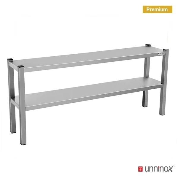 Edelstahl Etagere Doppel für Gastronomieküche - InGastro Equipment