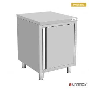 Edelstahl Schiebetürschrank 5 Fächer für Gastronomie - InGastro Equipment