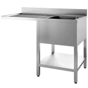 Edelstahl Ausguss Becken rechts für Gastronomieküche - InGastro Equipment