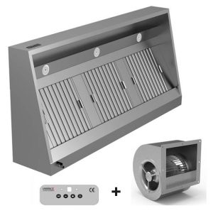 Gastro Wandhaube Plug-and-Play Montage für Gewerbeküche - InGastro Equipment
